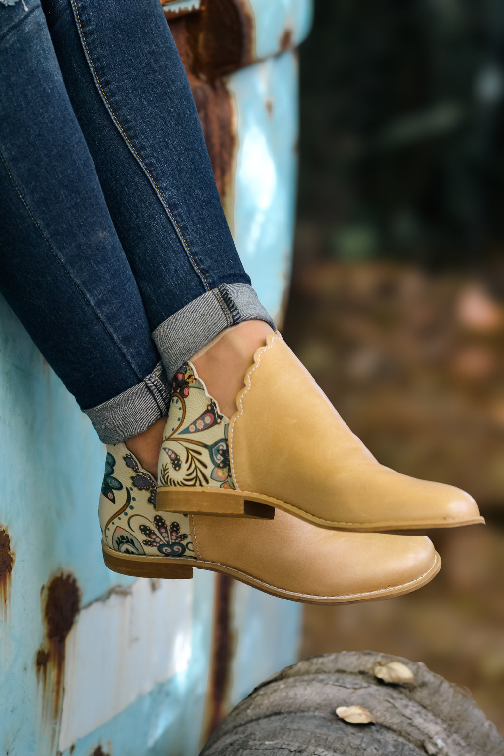 Lyla Boot Nude & Paisley