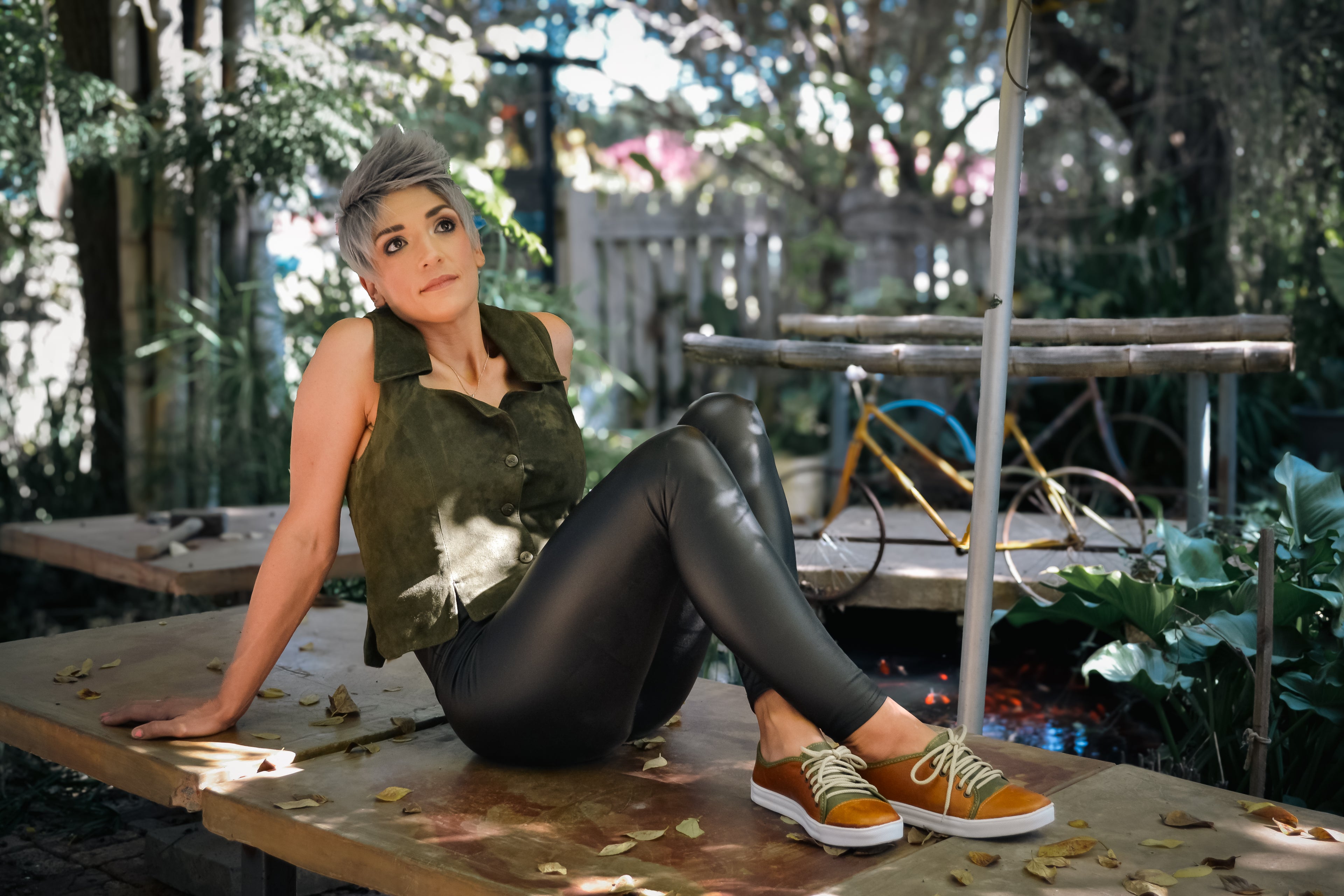 Tihana Sneaker Tan & Olive