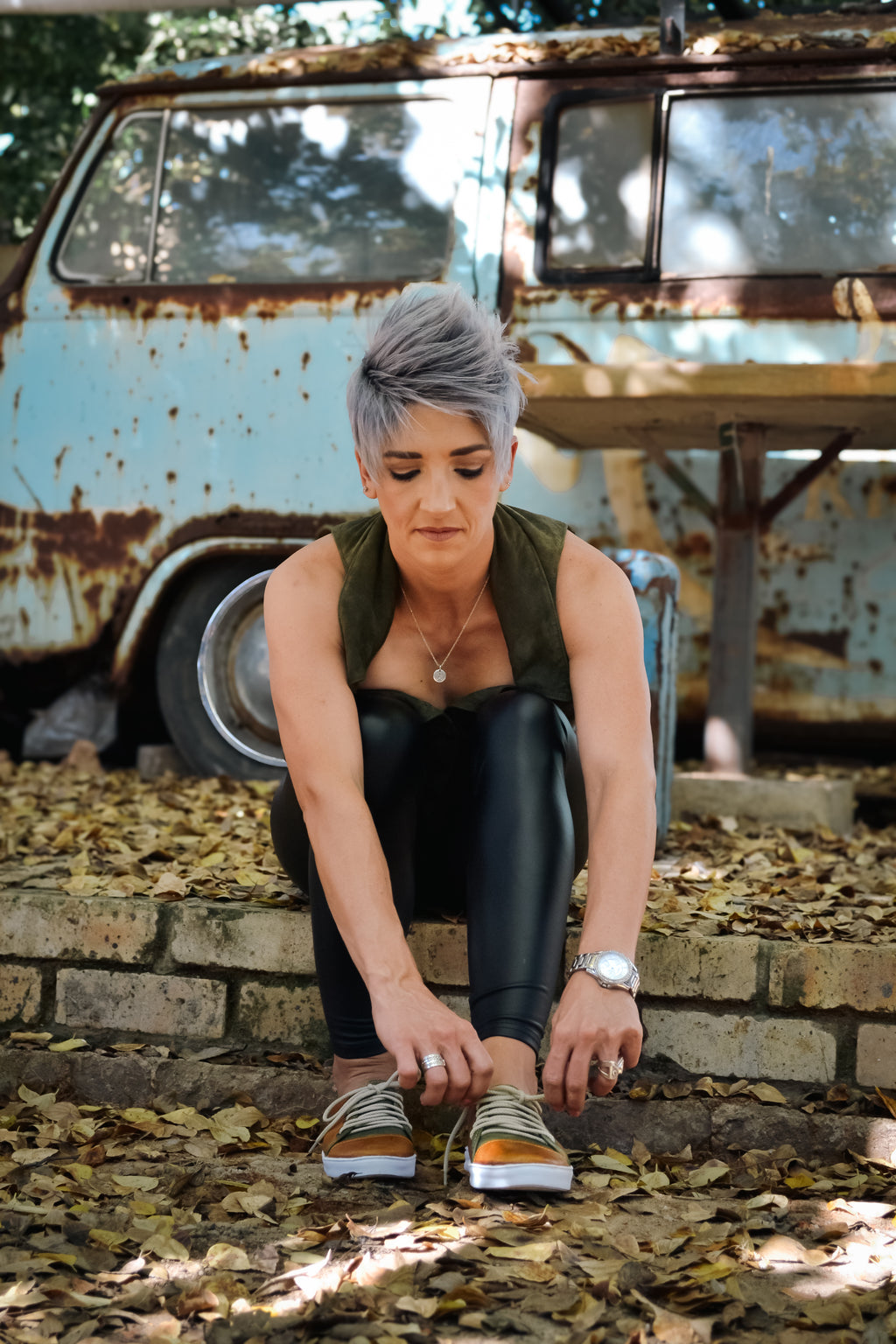 Tihana Sneaker Tan & Olive