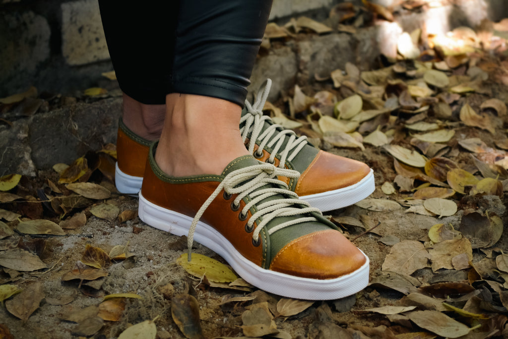 Tihana Sneaker Tan & Olive