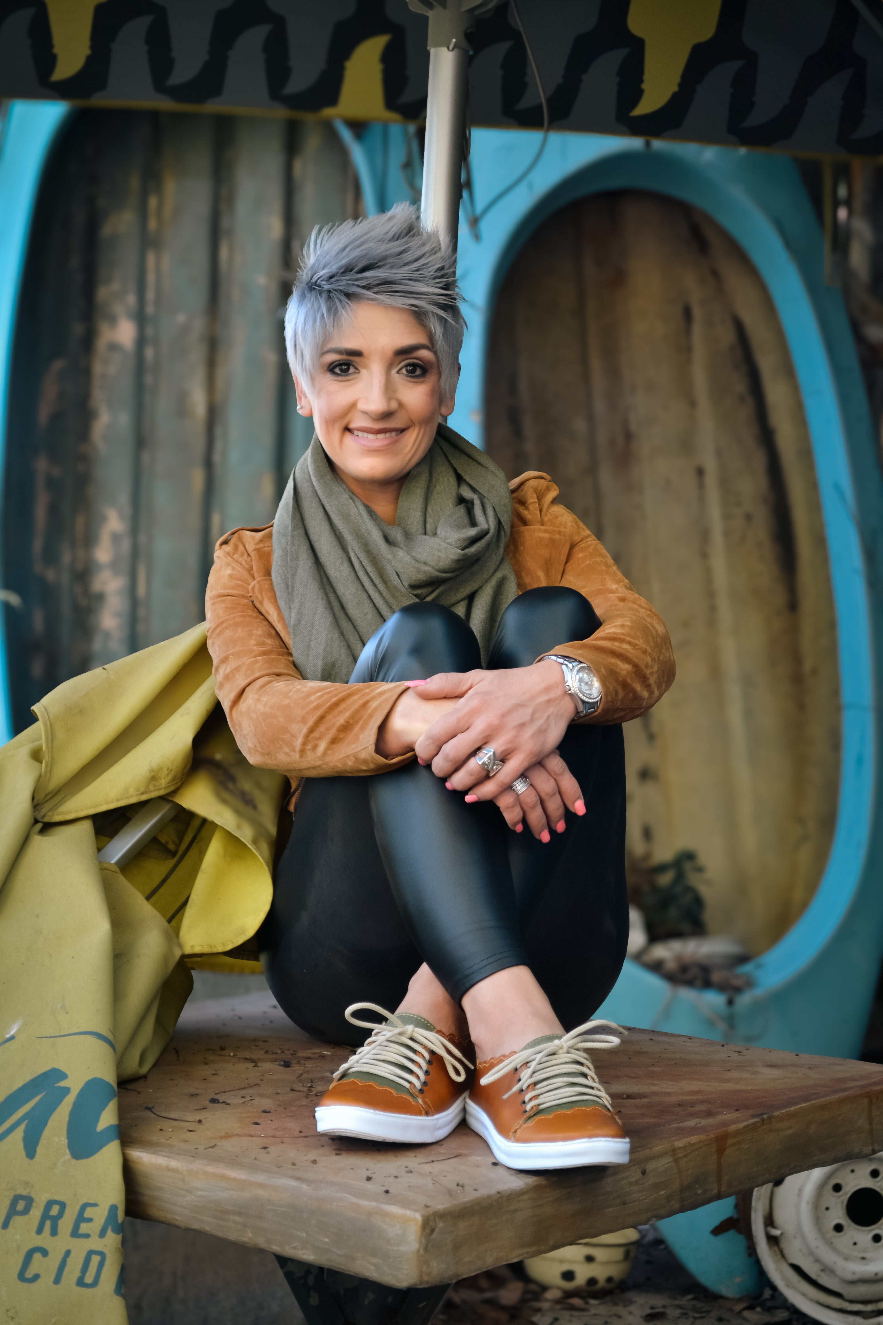 Tihana Sneaker Tan & Olive