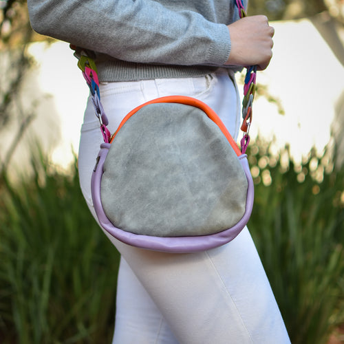 Handbag Blue/Print/Purple