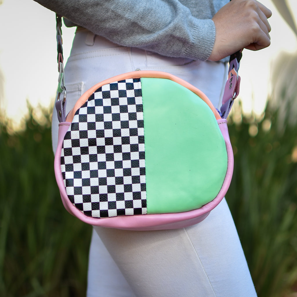 Handbag Check/Green/Pink