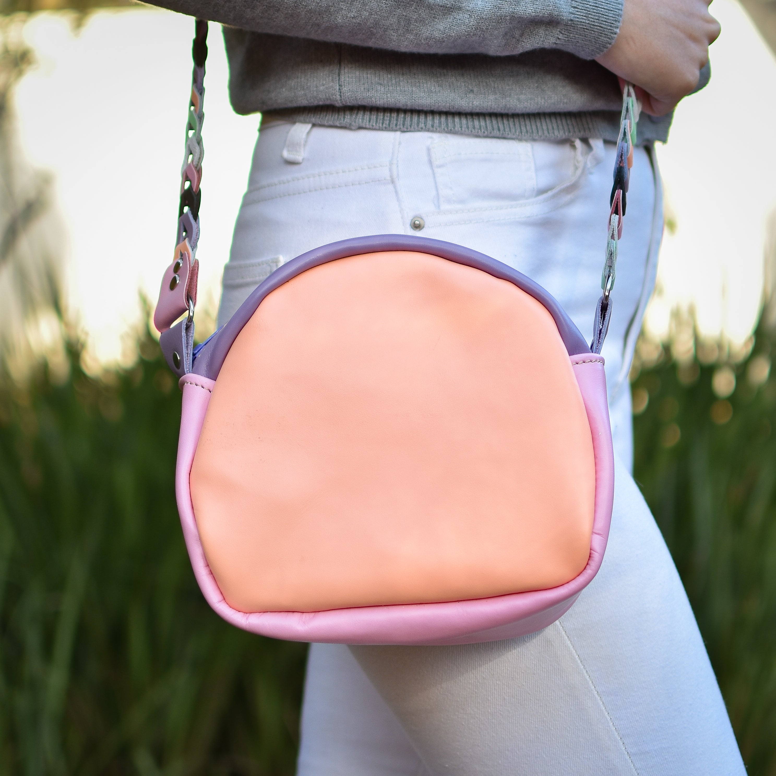 Handbag Check/Green/Pink