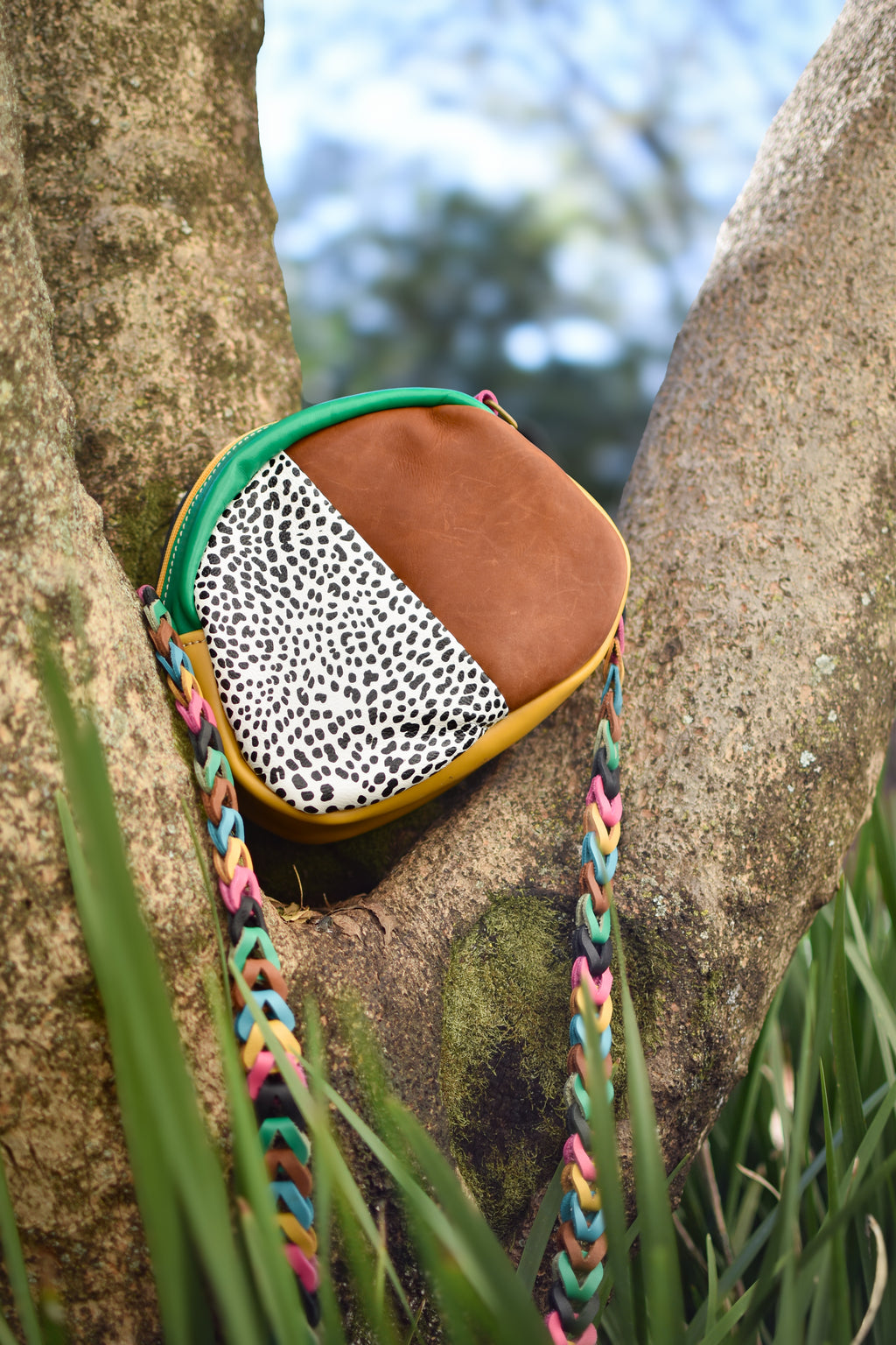 Handbag Print/Tan/Mustard