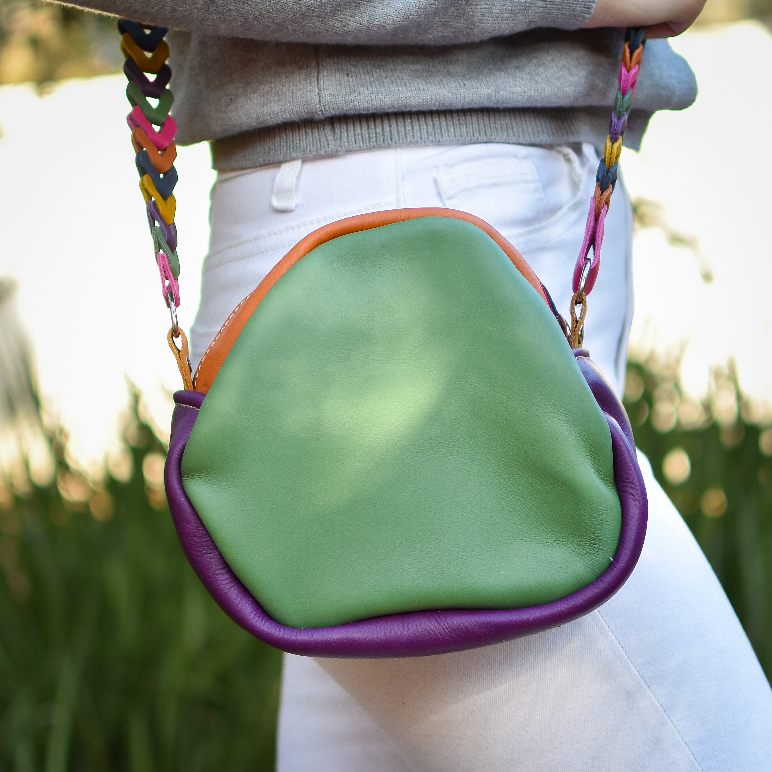 Handbag Pink/Check/Purple