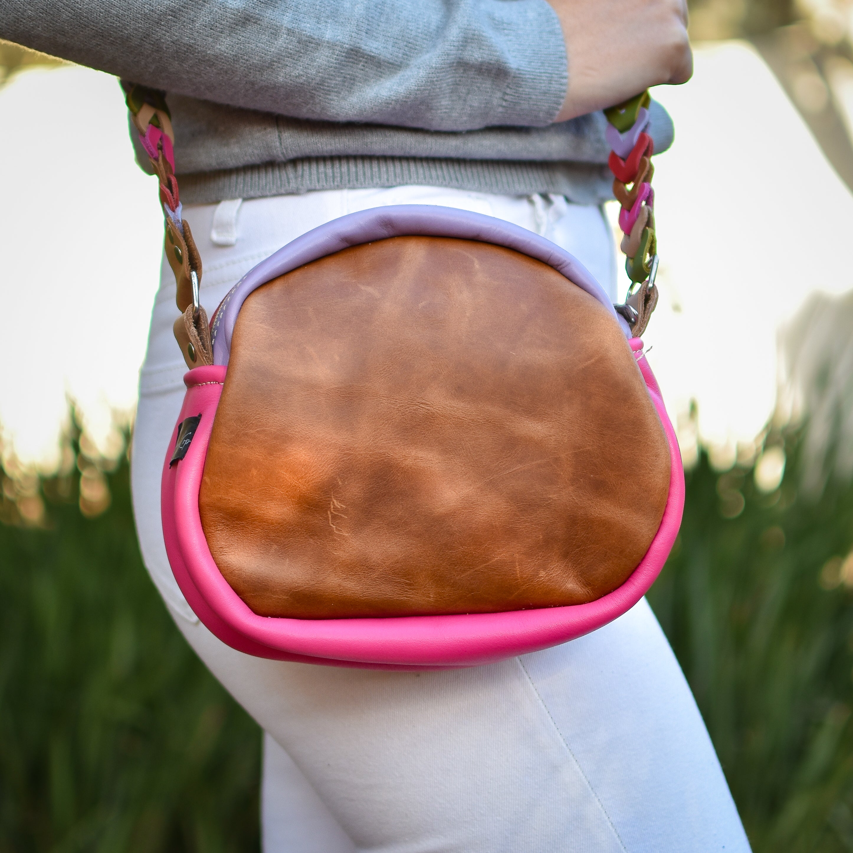 Handbag Zebra/Green Pink