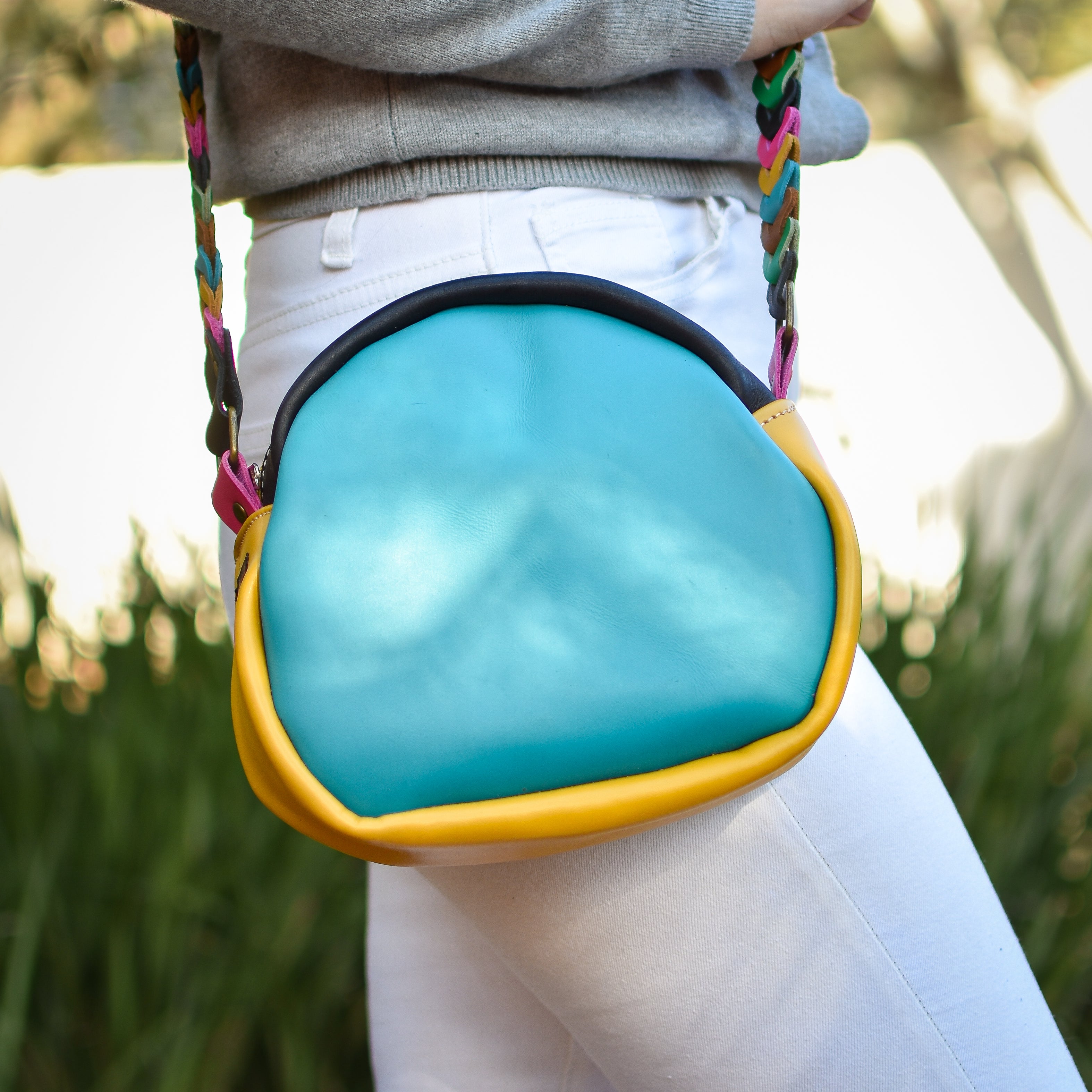 Handbag Print/Tan/Mustard