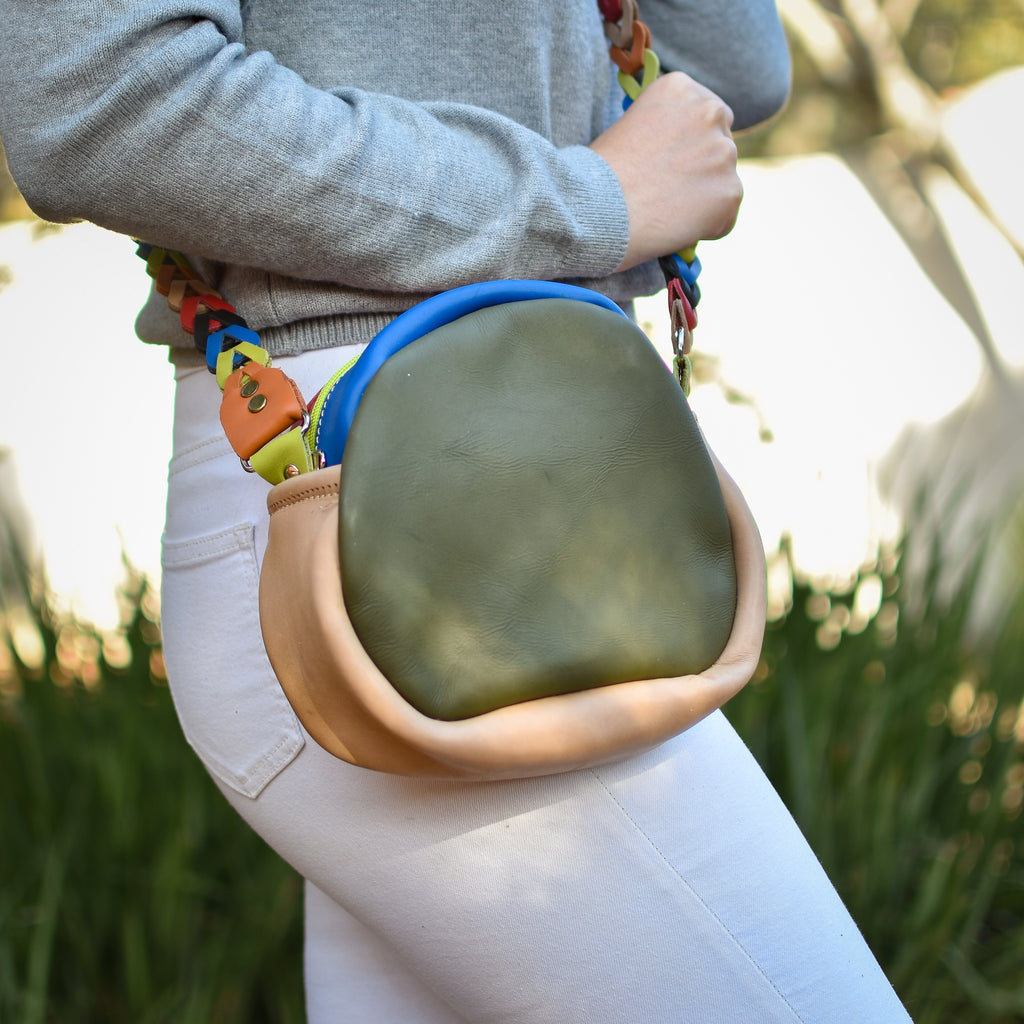 Handbag Stripes/Orange/Nude