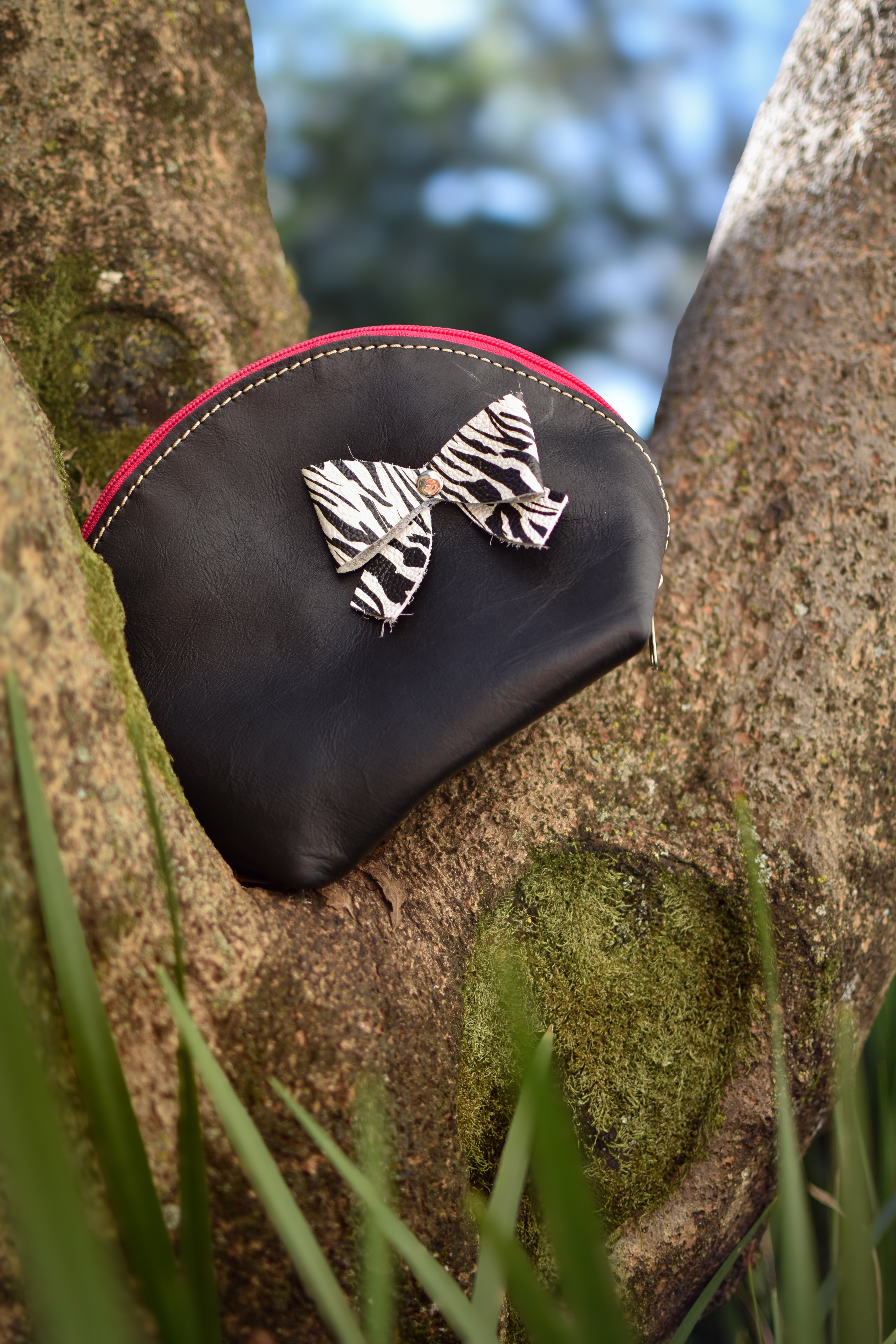 Makeup Bag Black/Zebra
