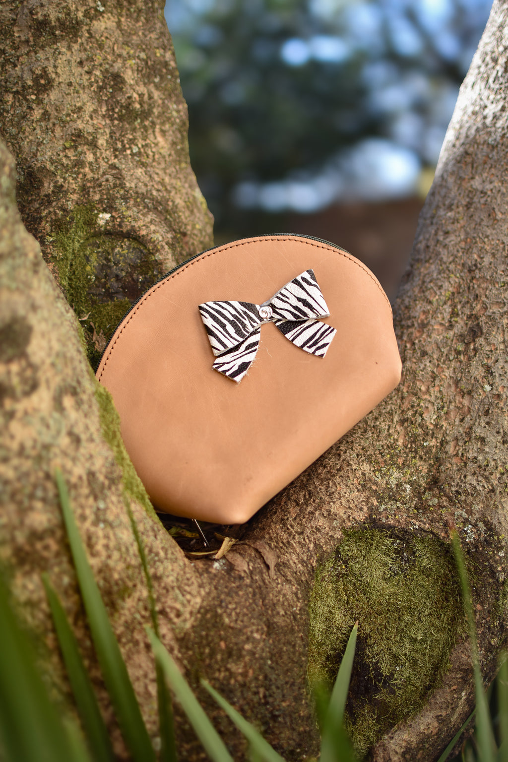 Makeup Bag Brown/Zebra
