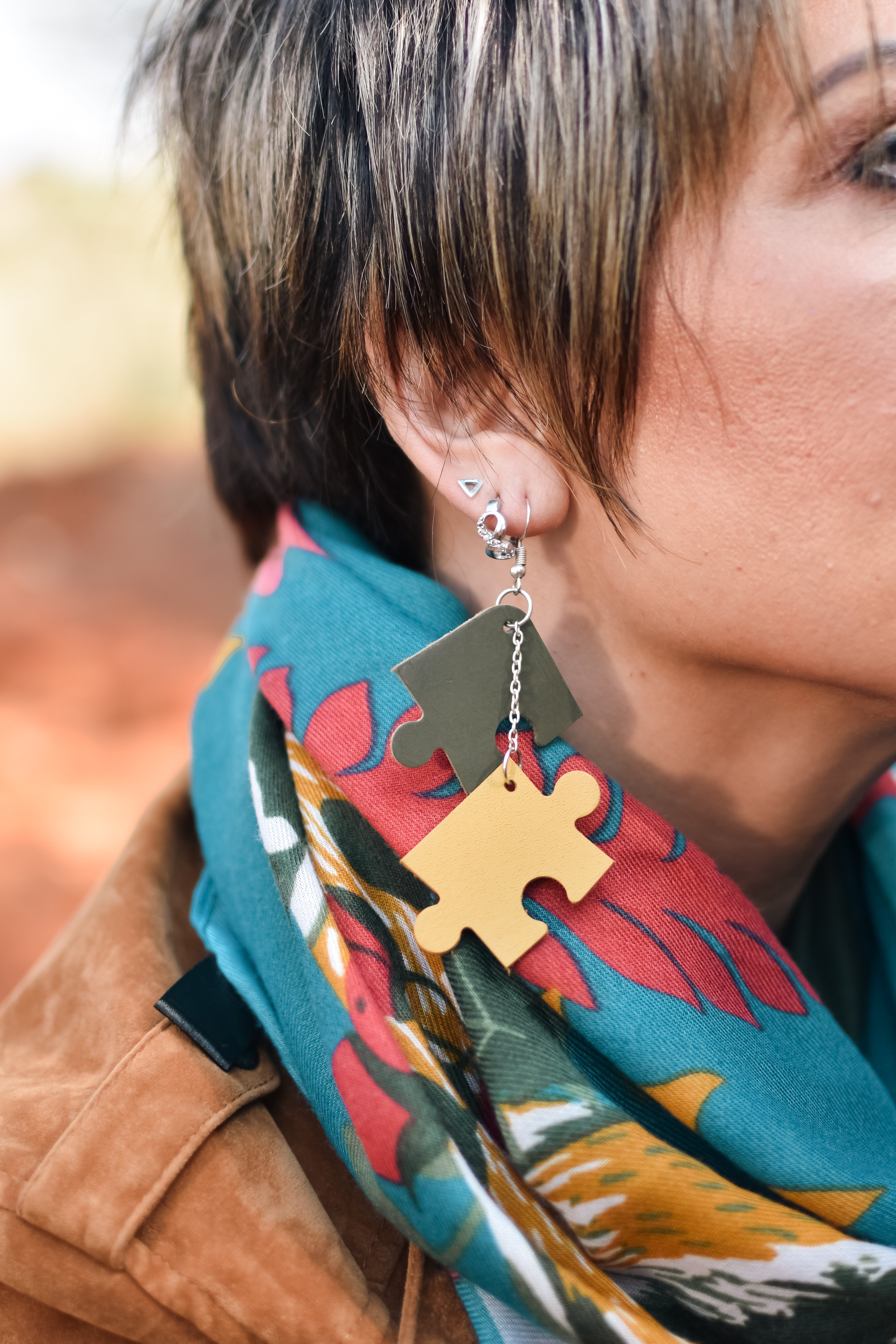 Puzzle Earring (1 Piece)