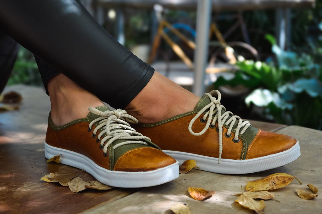 Tihana Sneaker Tan & Olive