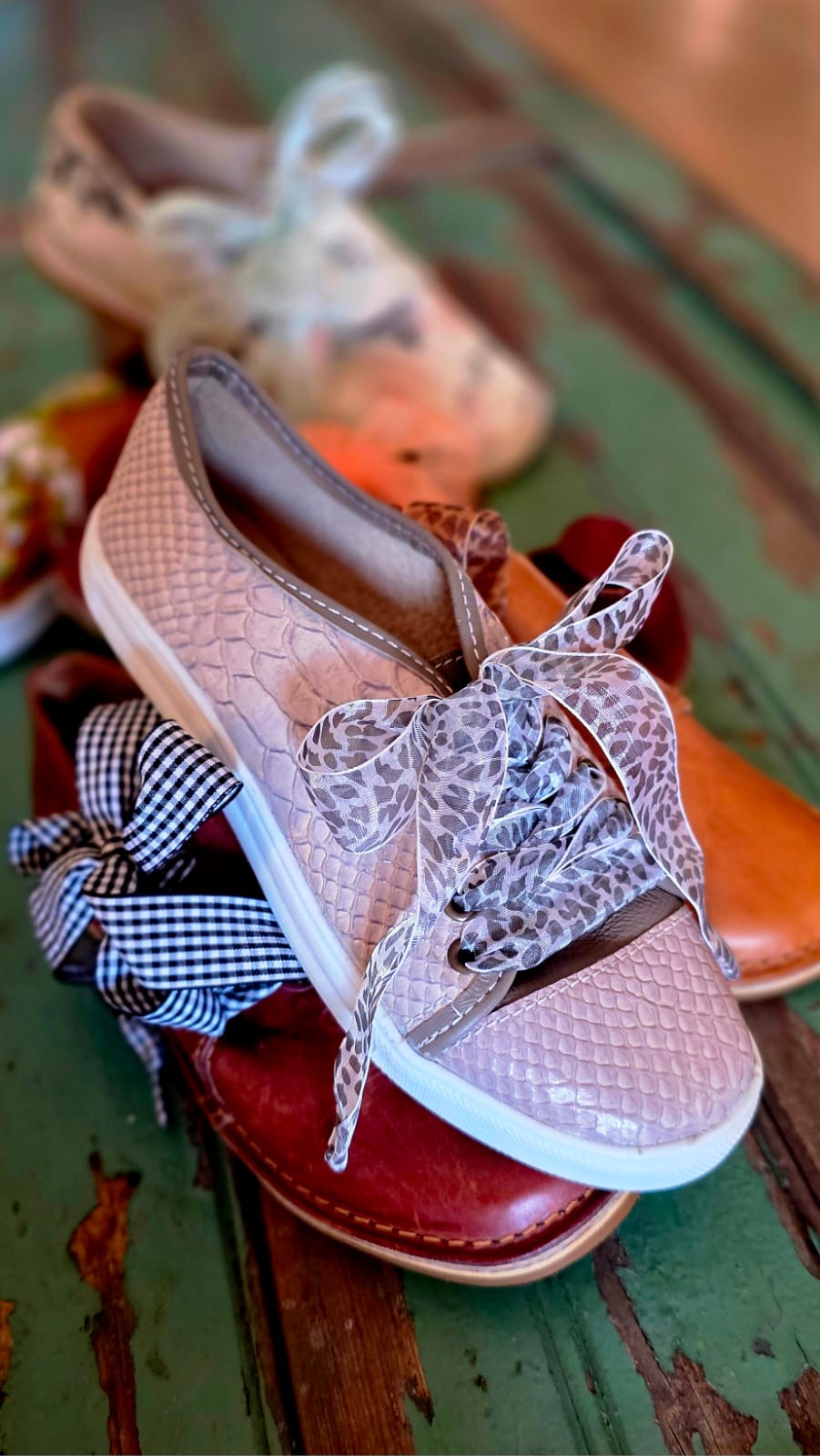 Funky shoe laces Printed Chiffon